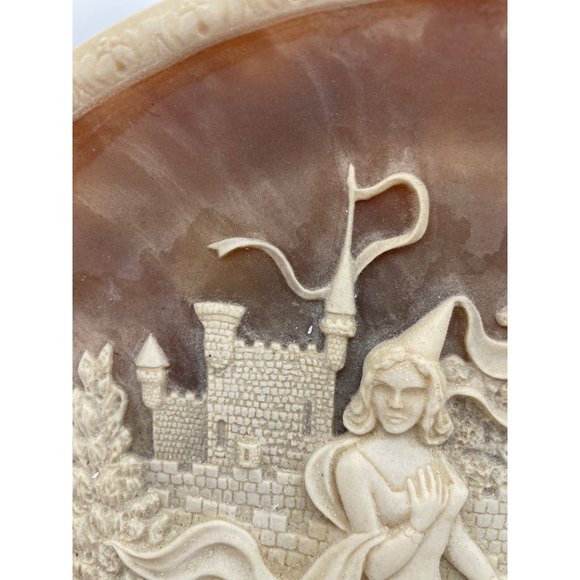 Incolay Plate Lancelot Guinevere Great Romances History Collector Stone Vintage - Picture 4 of 10